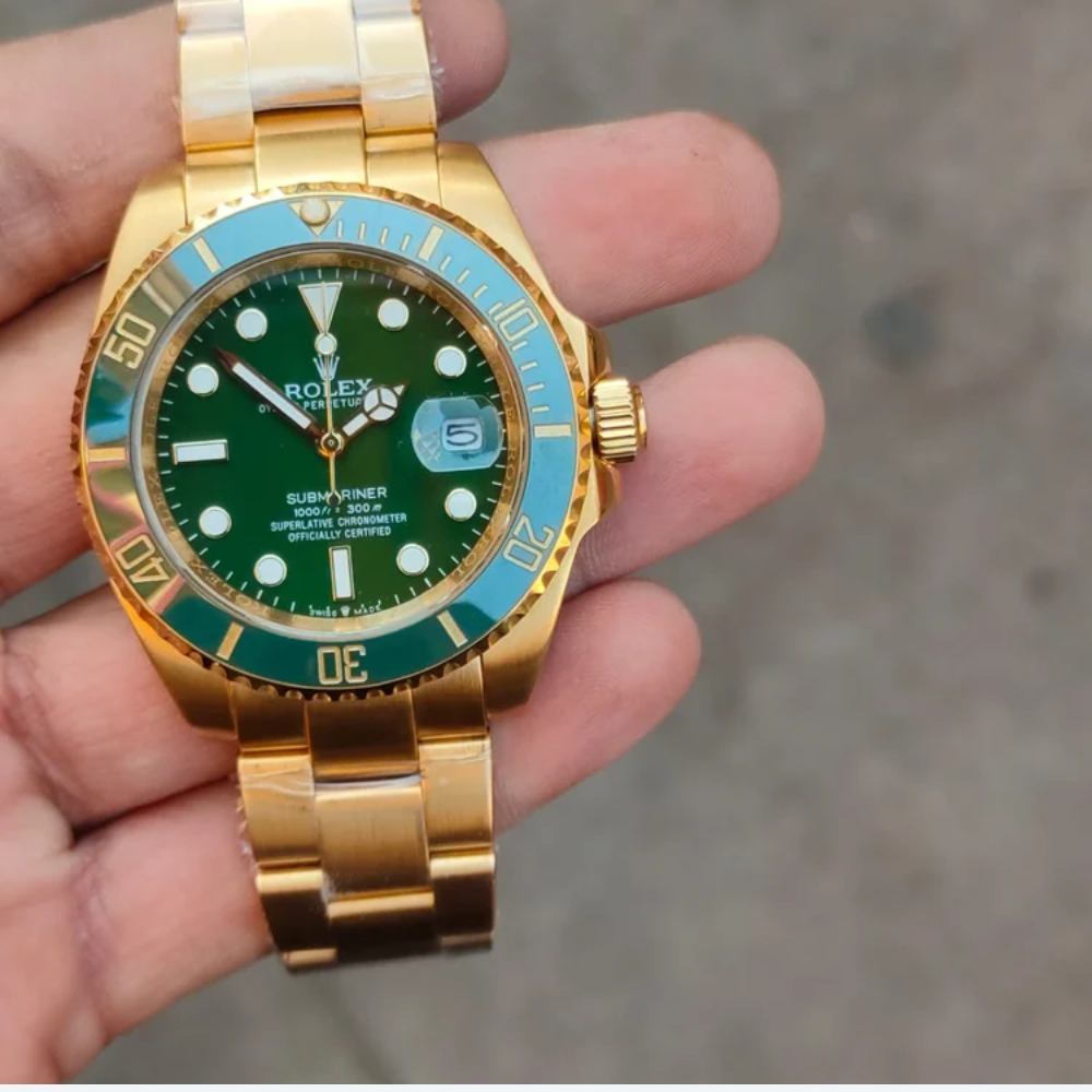 Submariner Ro. Green Gold 116610lv 40mm Steel